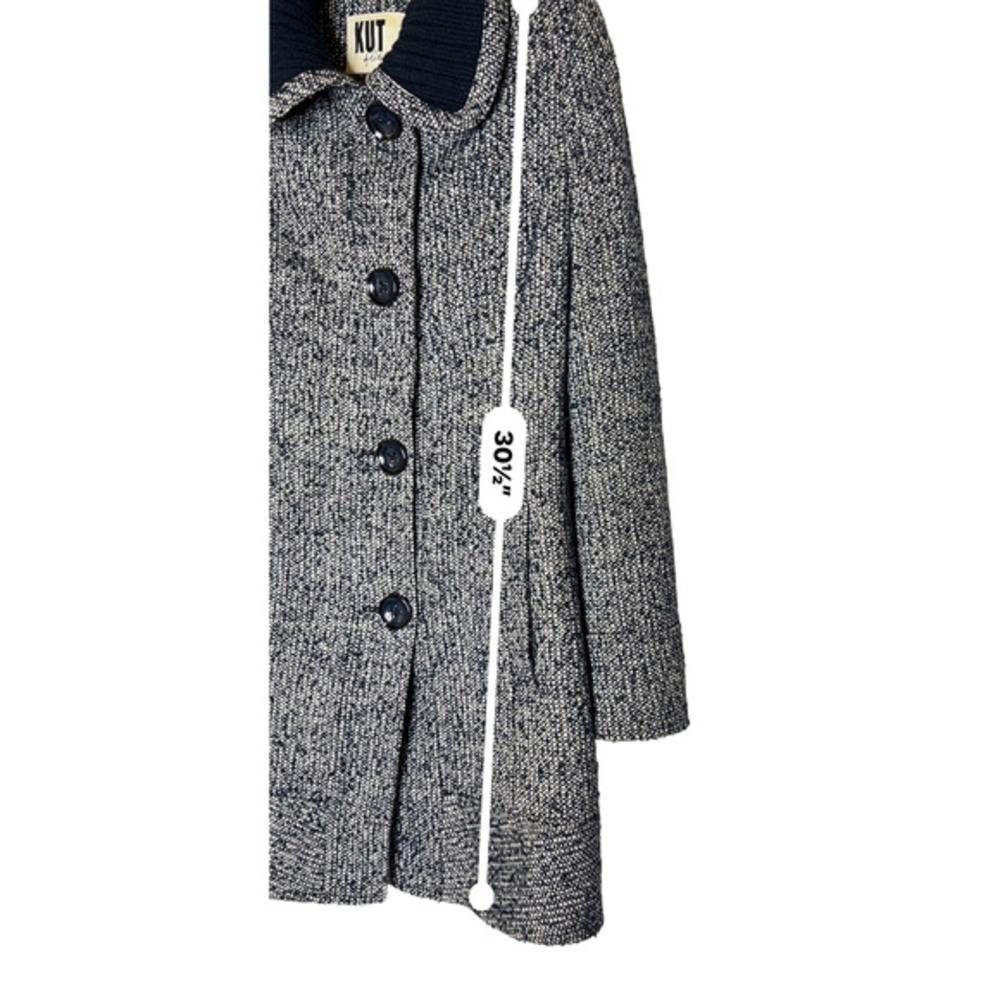 KUT from the Kloth Navy Coat Size Small - Picture 6 of 10